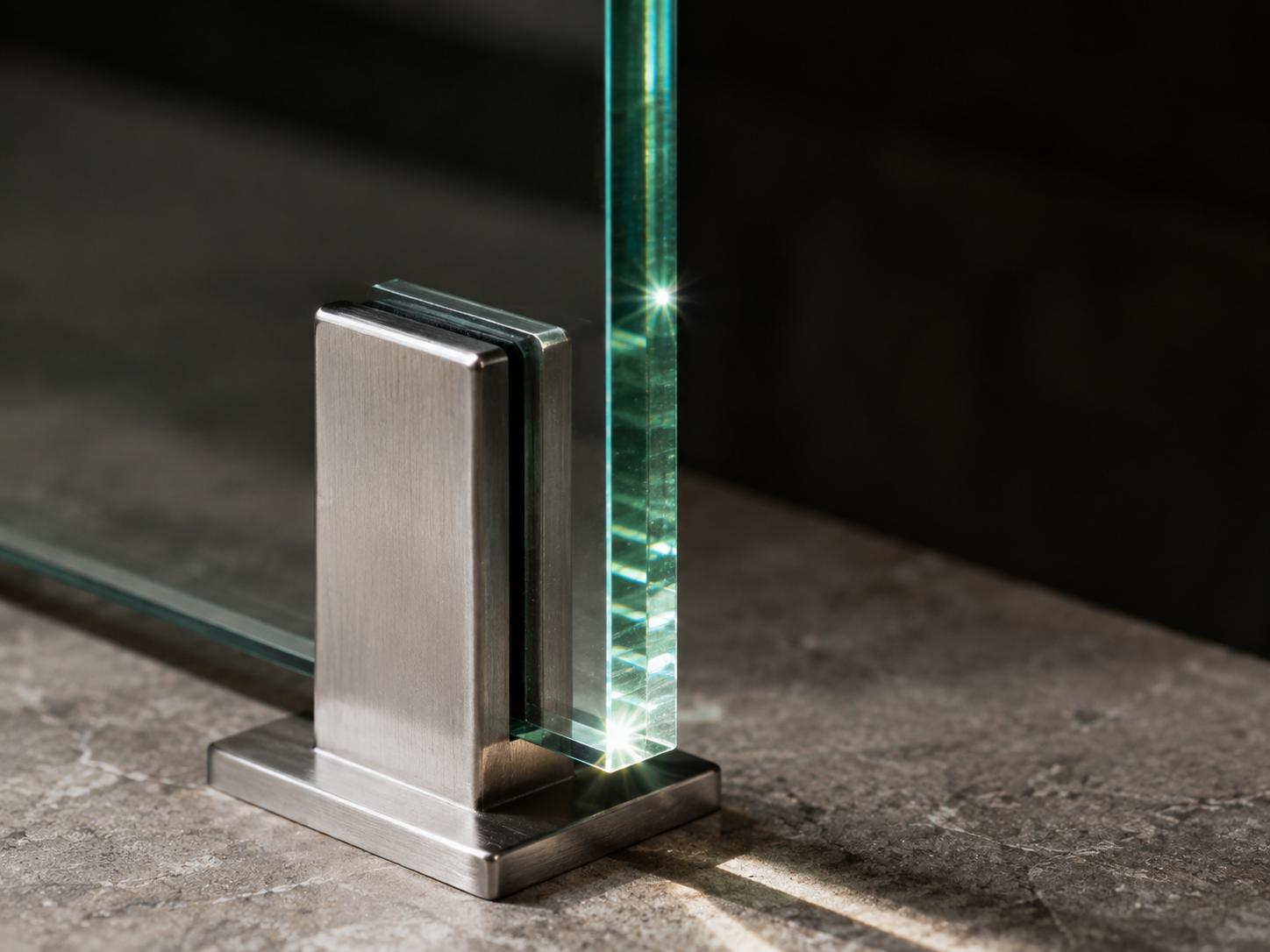 Glass railing detail